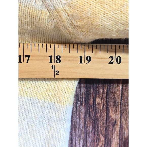 Gap Wool Blend Sweater Pullover Striped Yellow Long Sleeve Lightweight Women's M - Picture 6 of 13